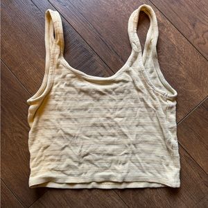 Yellow Cropped Tank Top